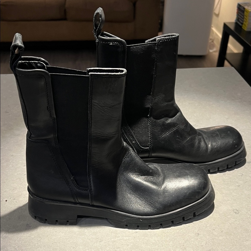Zara Black Moto Boots - Picture 6 of 7